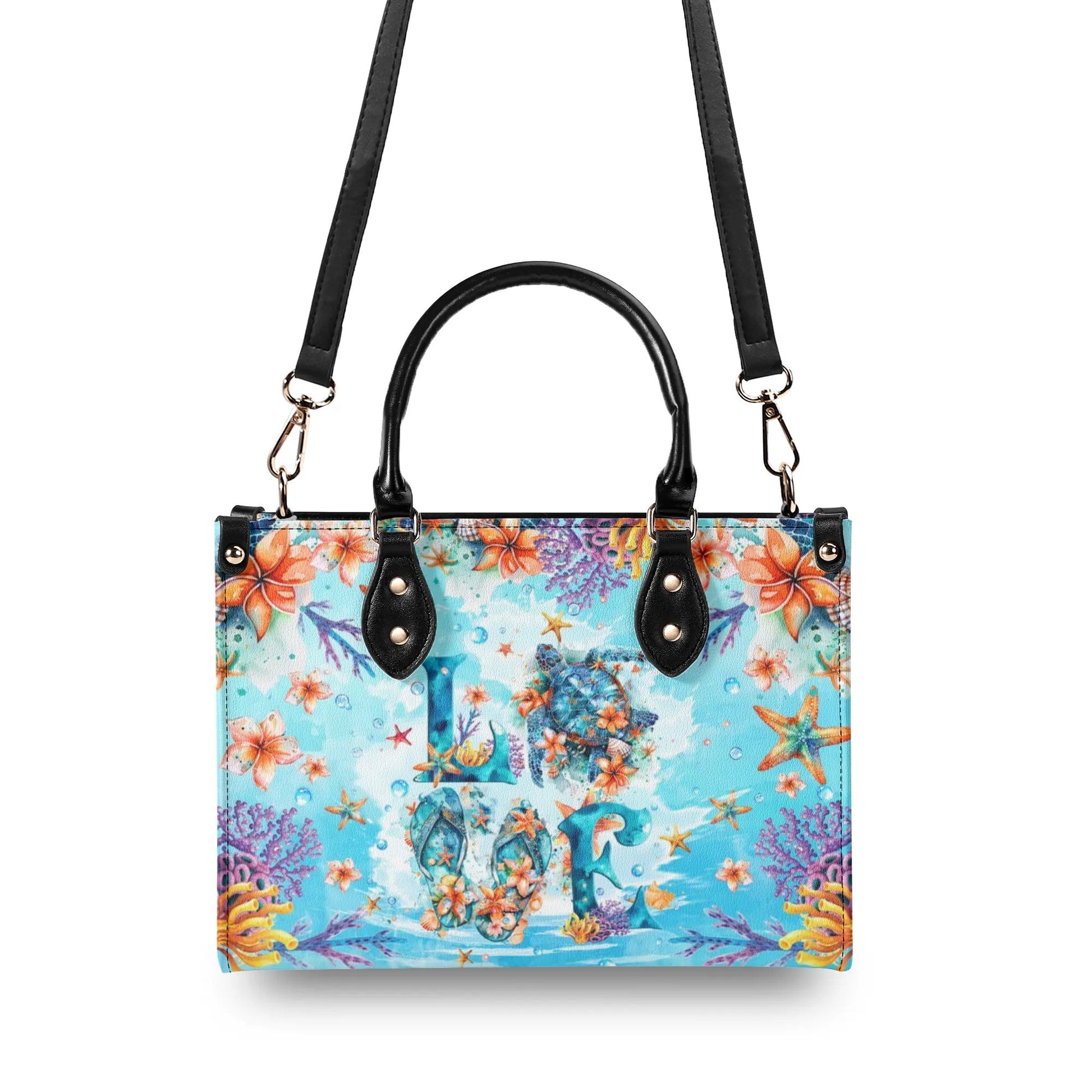 Bigcrowns LOVE SEA TURTLE LEATHER HANDBAG W2006243