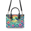 Bigcrowns SEA TURTLE FLOWER LEATHER HANDBAG Z1907244