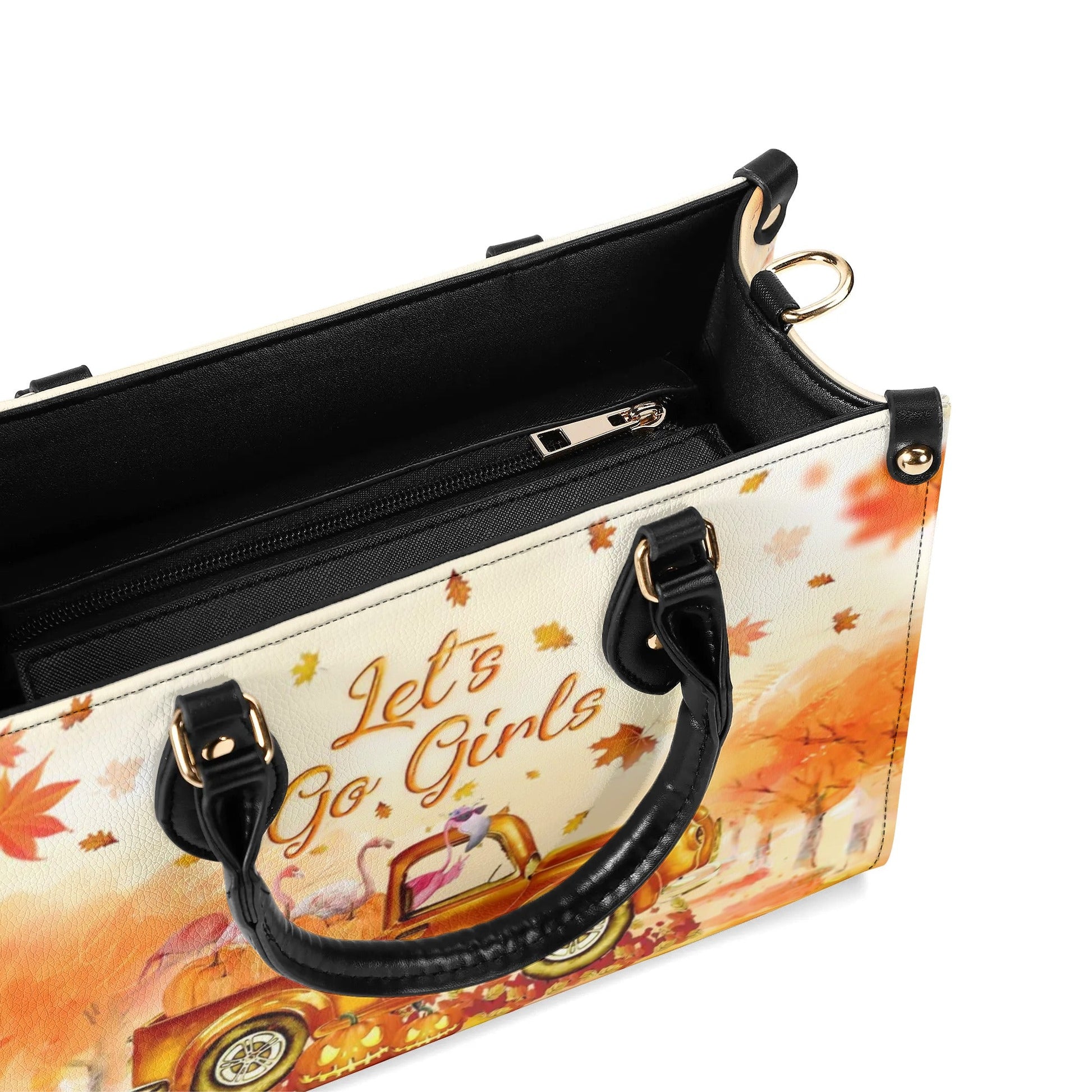 Bigcrowns LET'S GO GIRLS FLAMINGO LEATHER HANDBAG N0908244