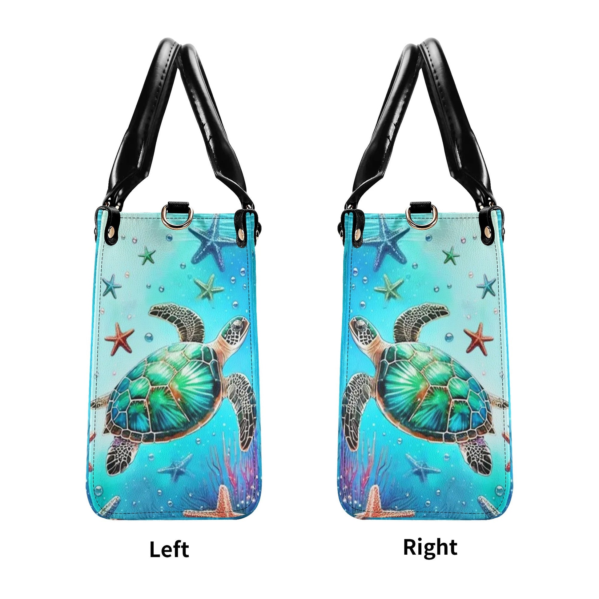 Bigcrowns THIS GIRL LOVES TURTLES LEATHER HANDBAG G0506244