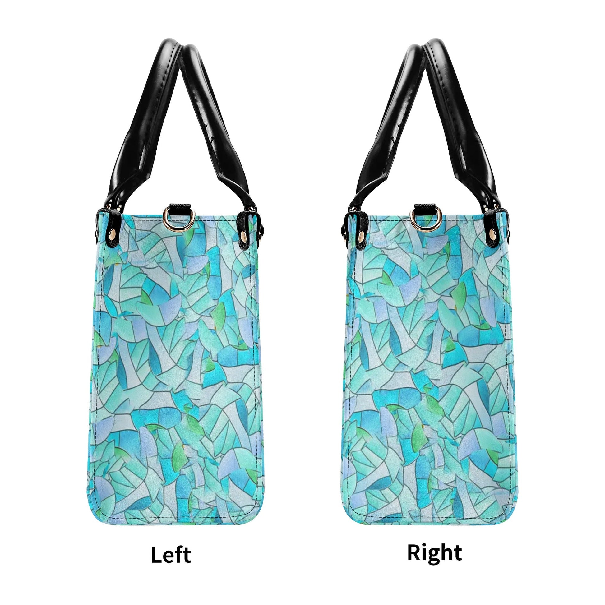 Bigcrowns STAINED GLASS TURTLE LEATHER HANDBAG N1607244