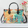 Smell The Sea Feel The Breeze Seahorse Leather Handbag