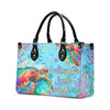 Bigcrowns SALTWATER HEALS EVERYTHING TURTLE LEATHER HANDBAG TYQY2705245