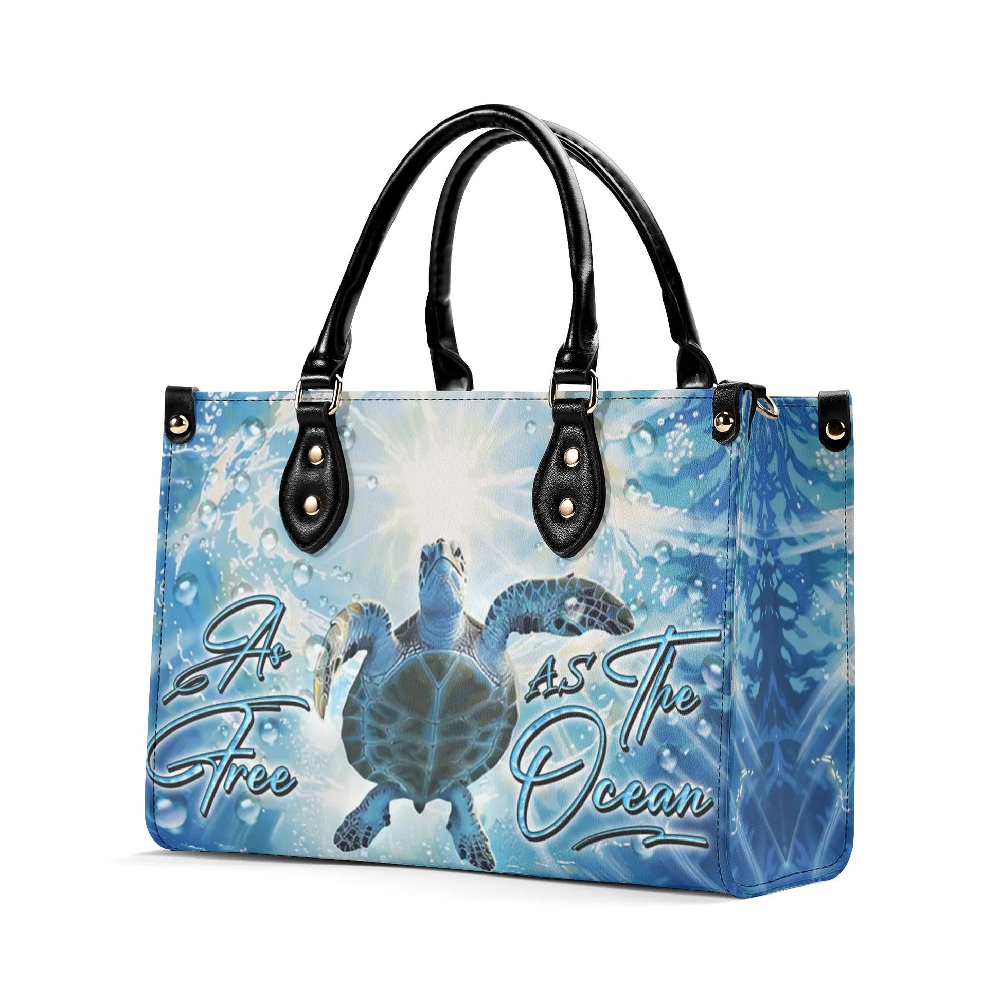 Bigcrowns OCEAN TURTLE LEATHER HANDBAG YHDU1907242