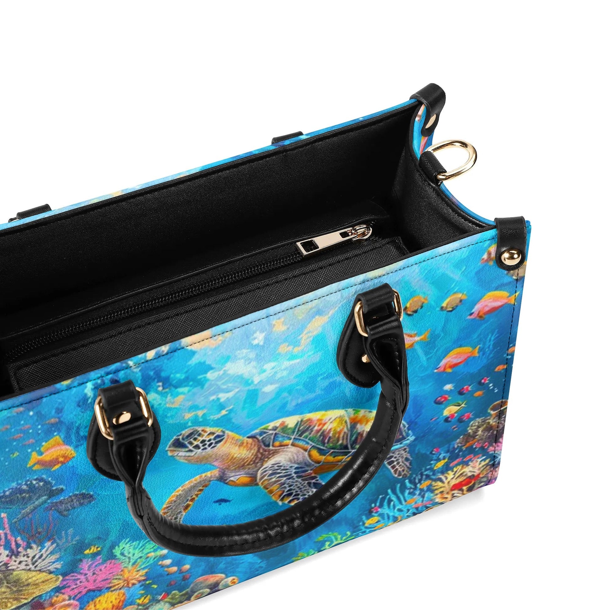 Bigcrowns OCEAN TURTLE LEATHER HANDBAG N2307244