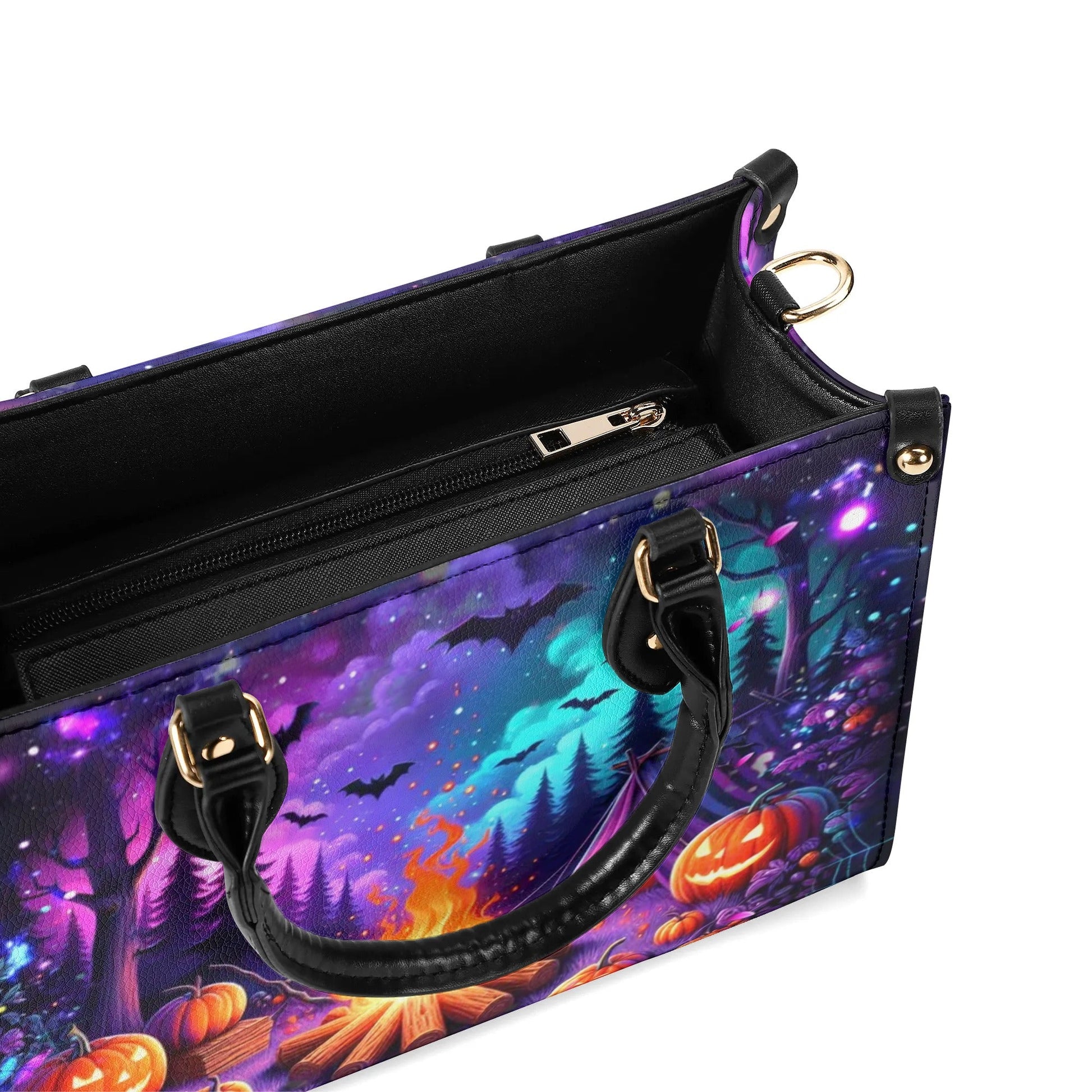 Bigcrowns GLOWING CAMPFIRE HALLOWEEN LEATHER HANDBAG YHDU2608244