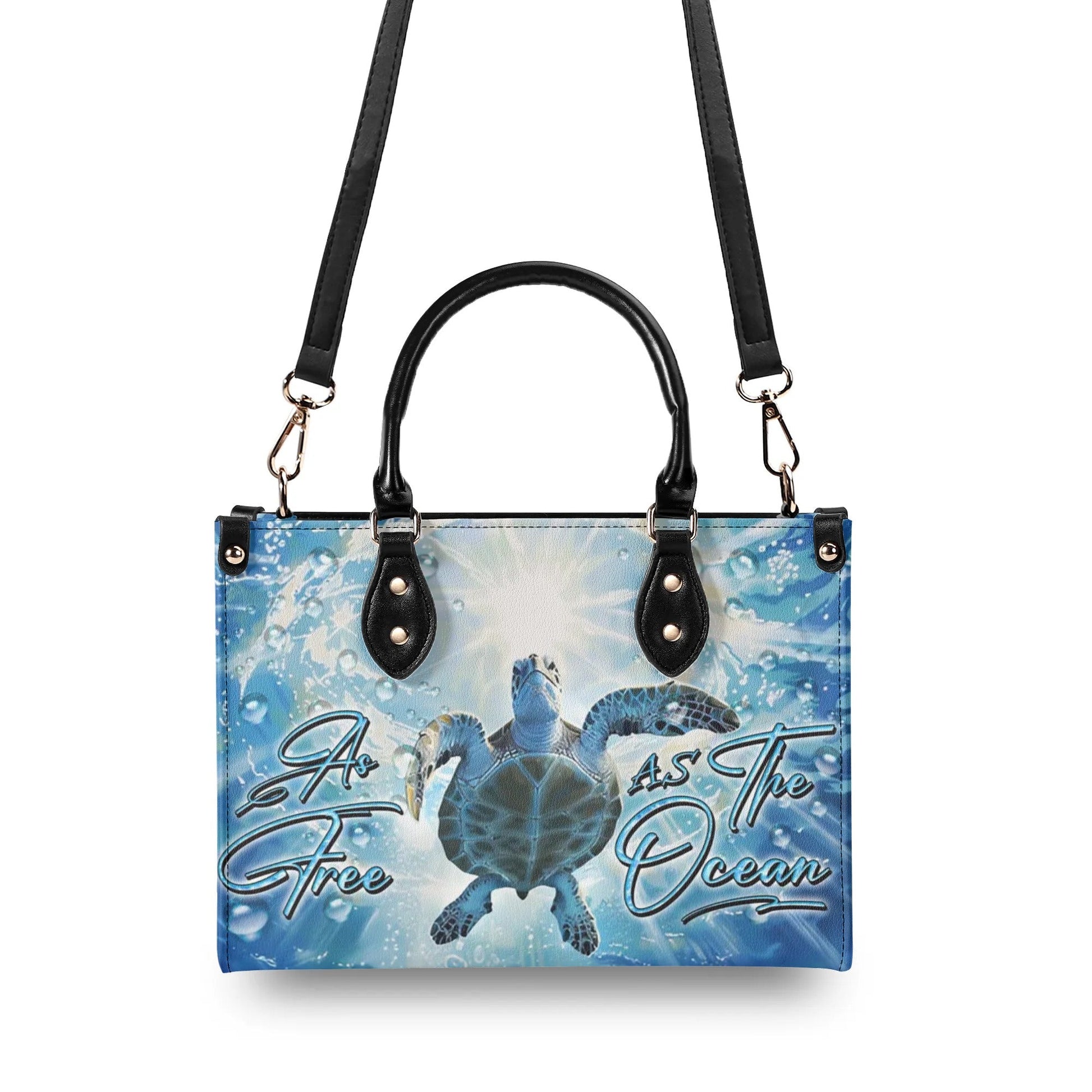 Bigcrowns OCEAN TURTLE LEATHER HANDBAG YHDU1907242