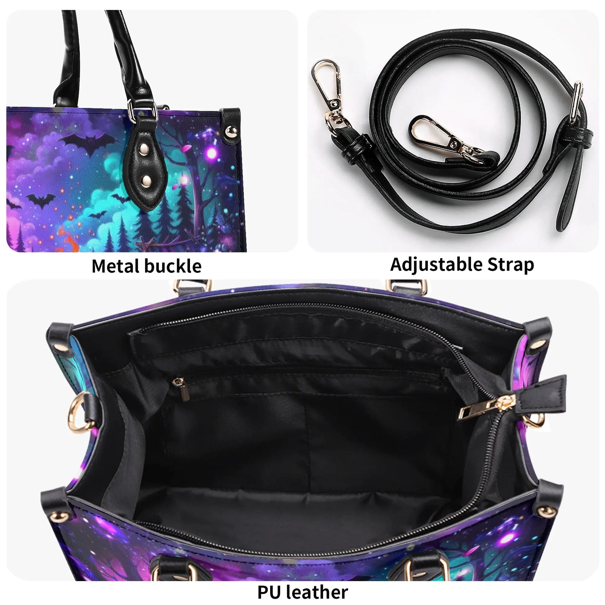 Bigcrowns GLOWING CAMPFIRE HALLOWEEN LEATHER HANDBAG YHDU2608244