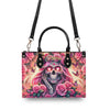 SKULL LADY WITH ROSE LEATHER HANDBAG - TLTR1306244