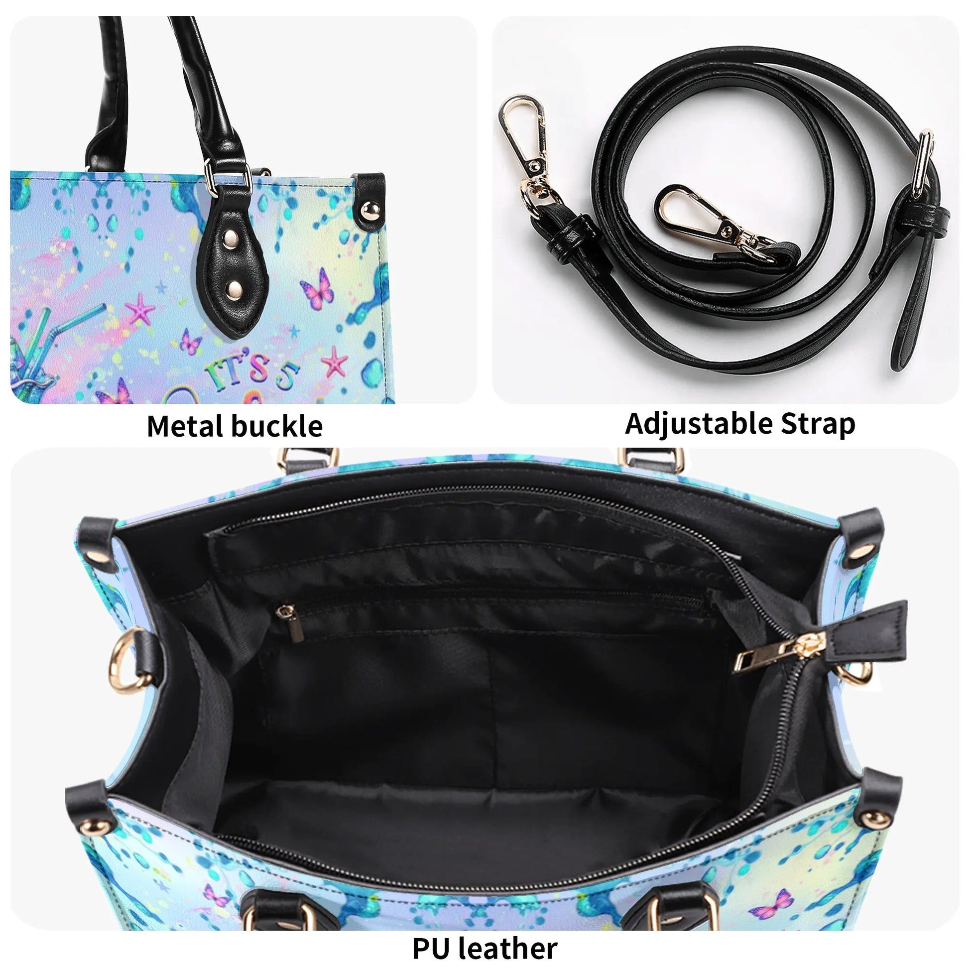 Bigcrowns IT'S 5 O'CLOCK SOMEWHERE LEATHER HANDBAG G2806244