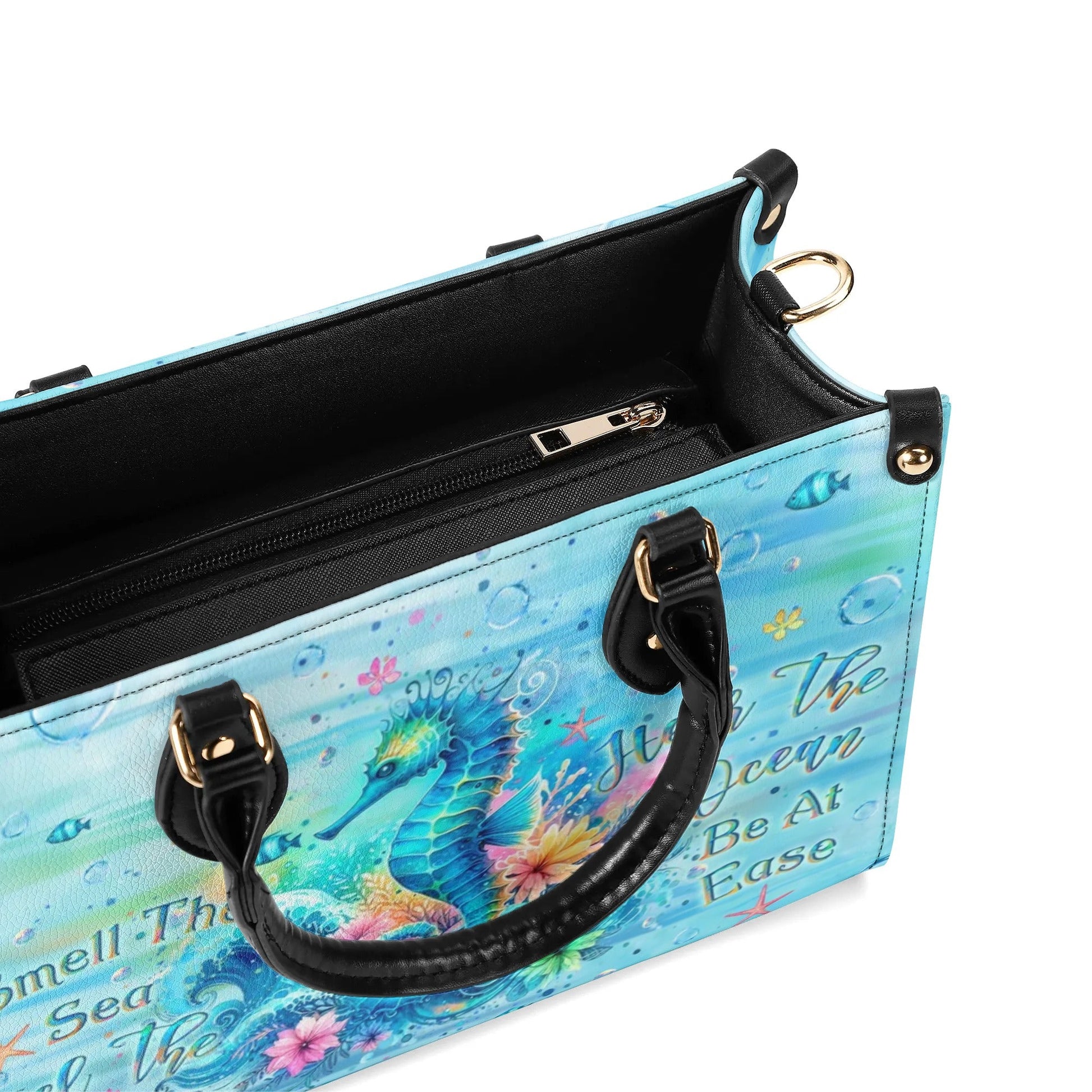 Bigcrowns SMELL THE SEA FEEL THE BREEZE LEATHER HANDBAG T1408244