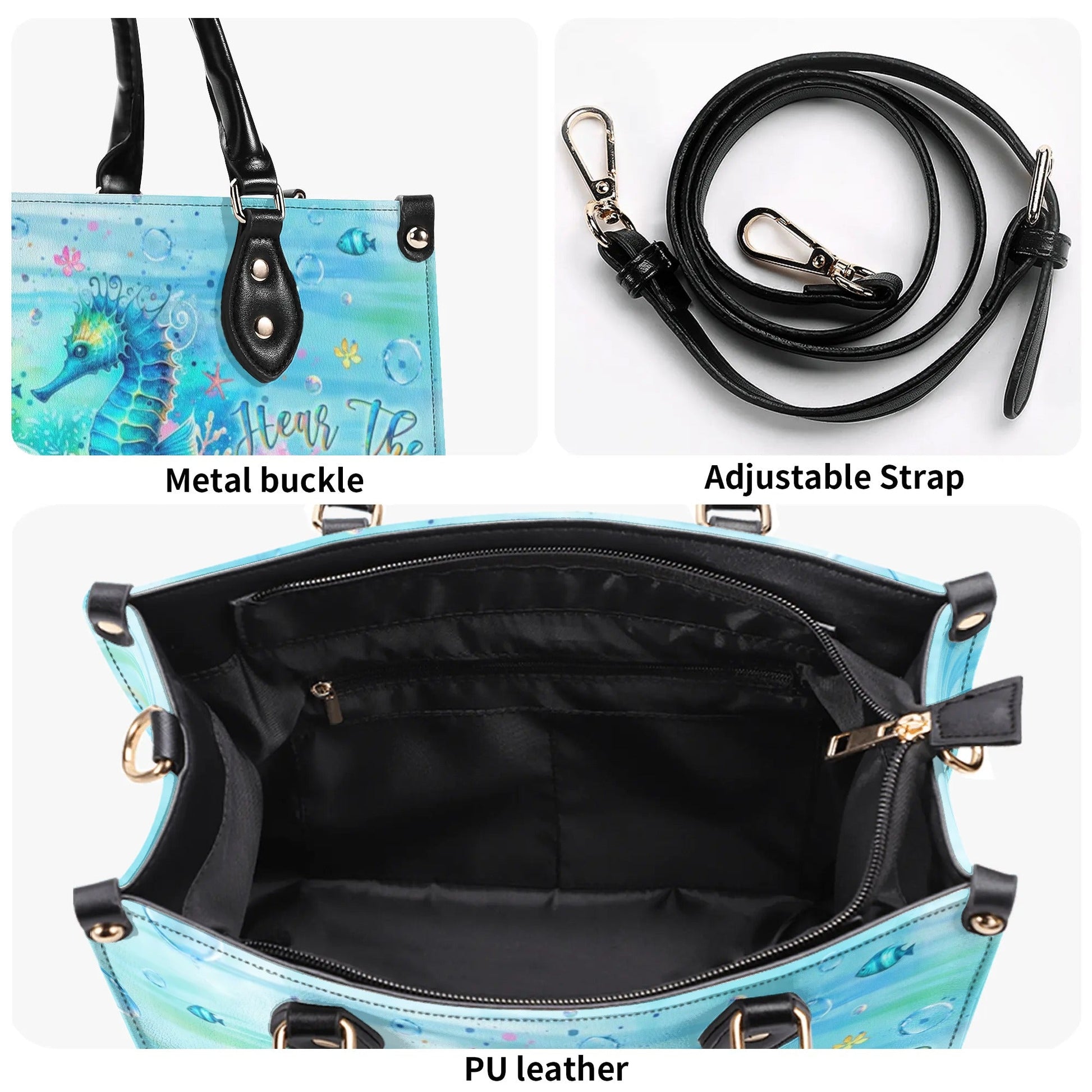 Bigcrowns SMELL THE SEA FEEL THE BREEZE LEATHER HANDBAG T1408244