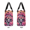 SKULL LADY WITH ROSE LEATHER HANDBAG - TLTR1306244
