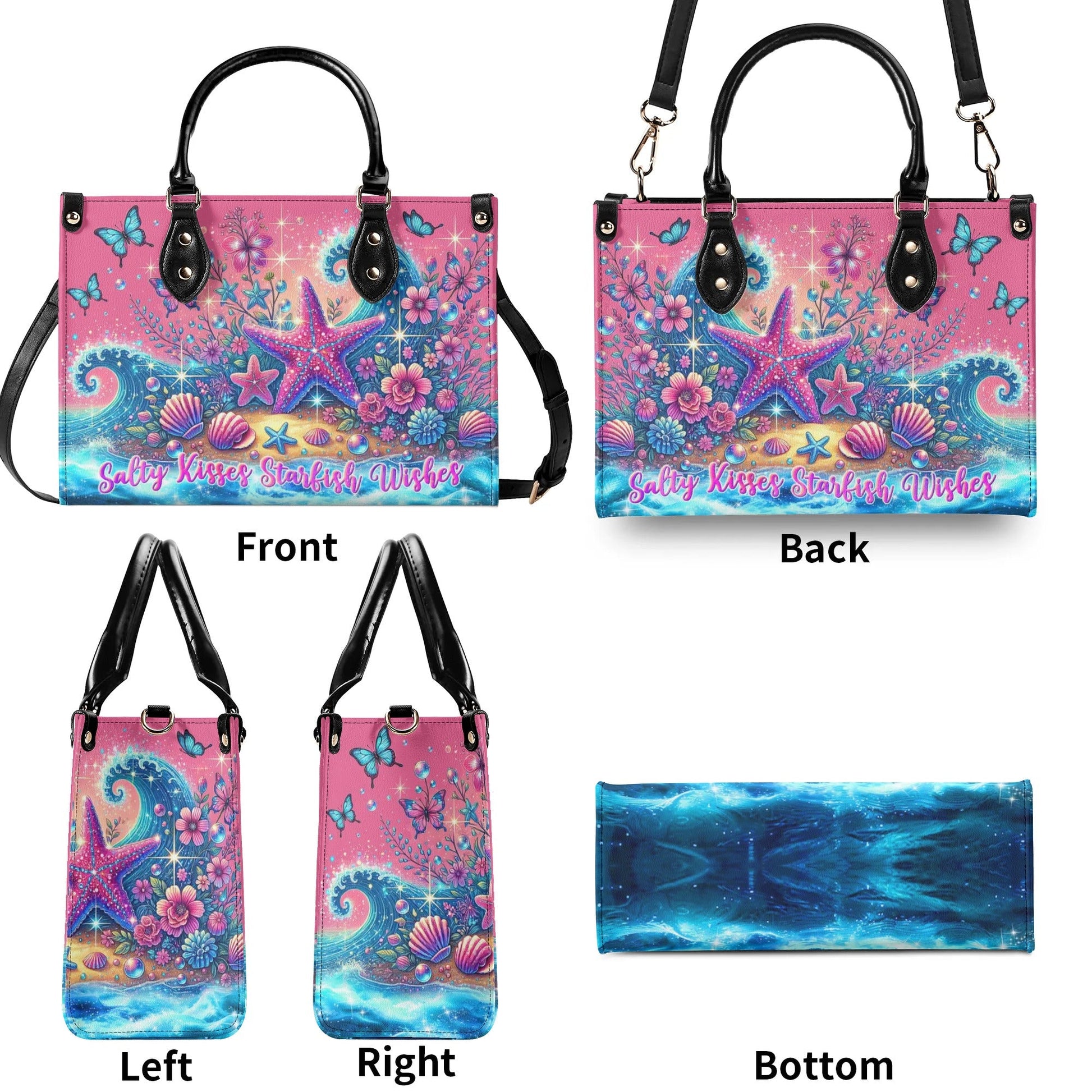 Bigcrowns SALTY KISSES STARFISH WISHES LEATHER HANDBAG W0407243