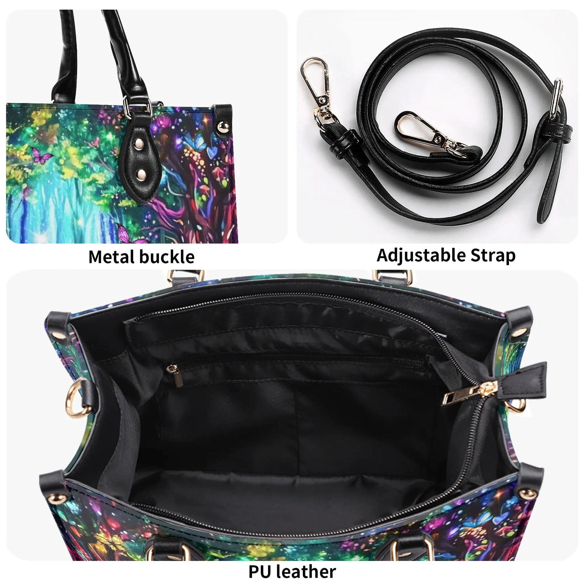 Bigcrowns FANTASY FOREST MAGICAL FOREST LEATHER HANDBAG T2708242