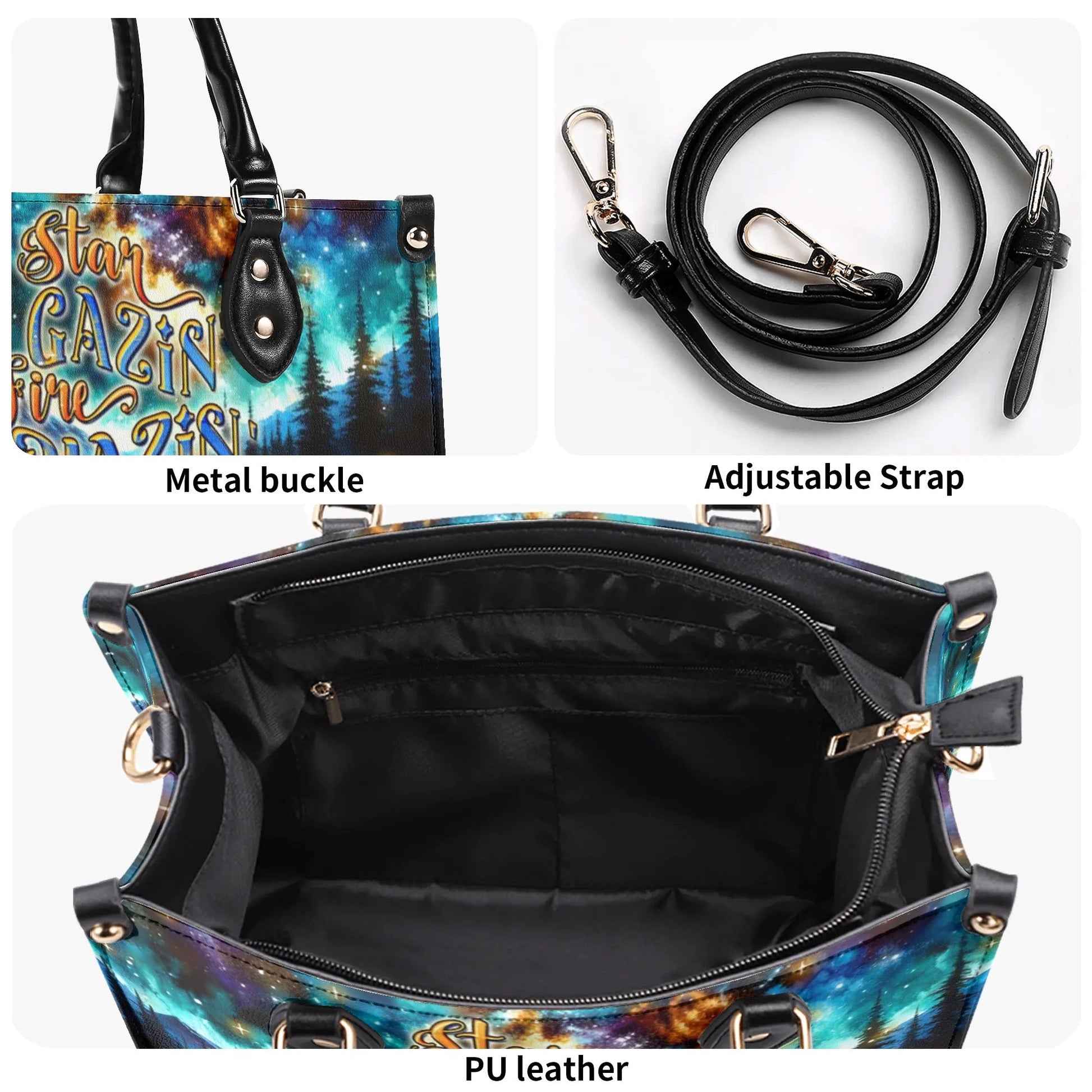 Bigcrowns STAR GAZIN' FIRE BLAZIN' LEATHER HANDBAG YHDU1807241