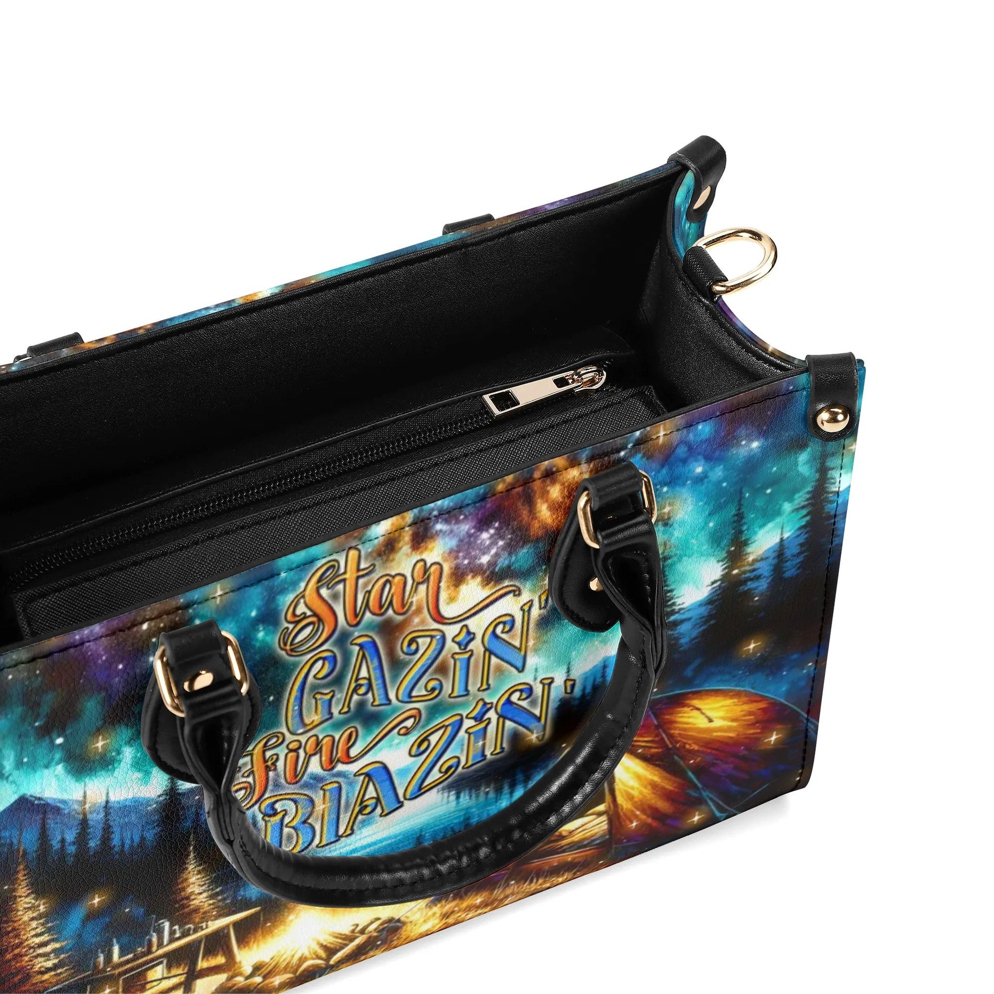 Bigcrowns STAR GAZIN' FIRE BLAZIN' LEATHER HANDBAG YHDU1807241