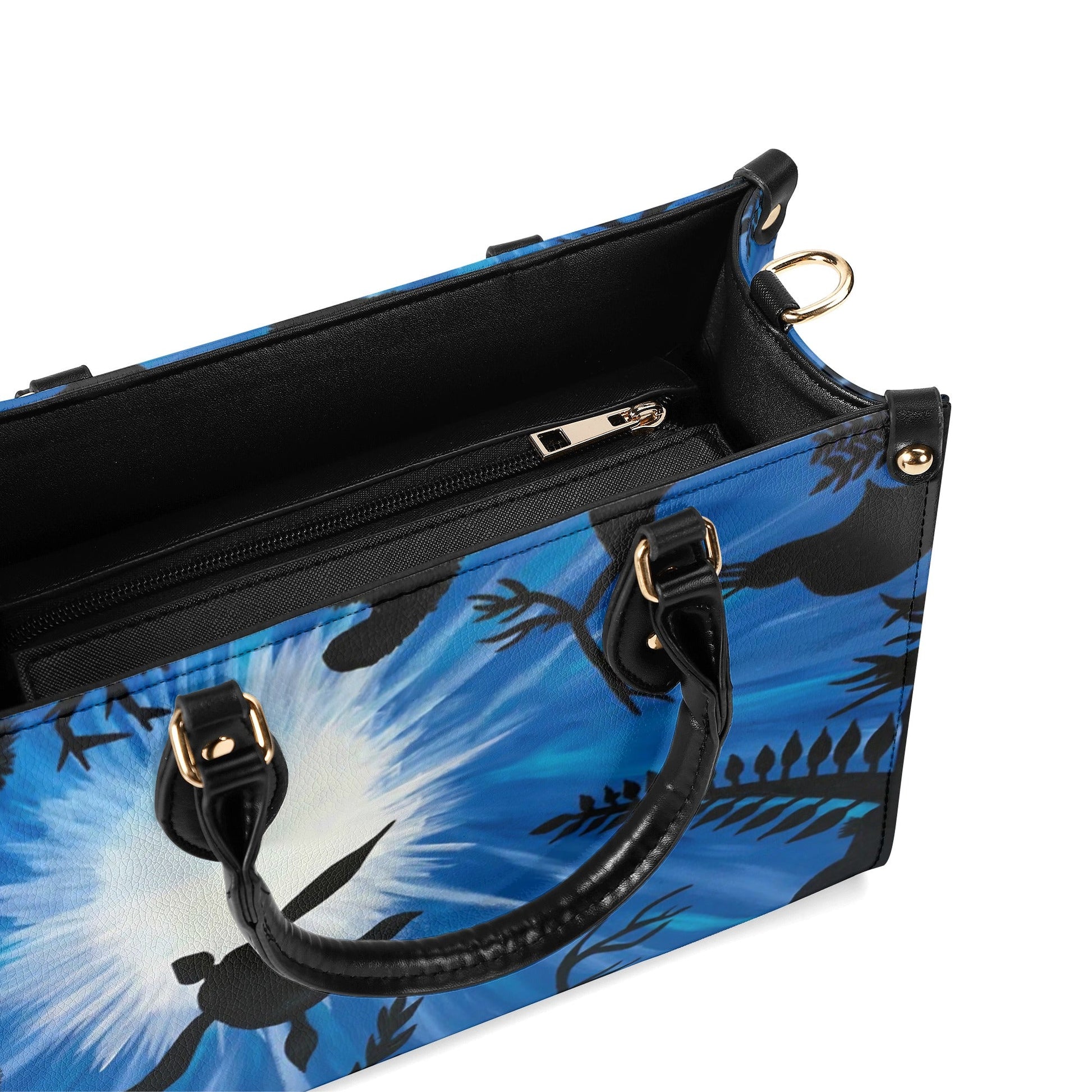 Bigcrowns TURLTE IN OCEAN LEATHER HANDBAG G1311244