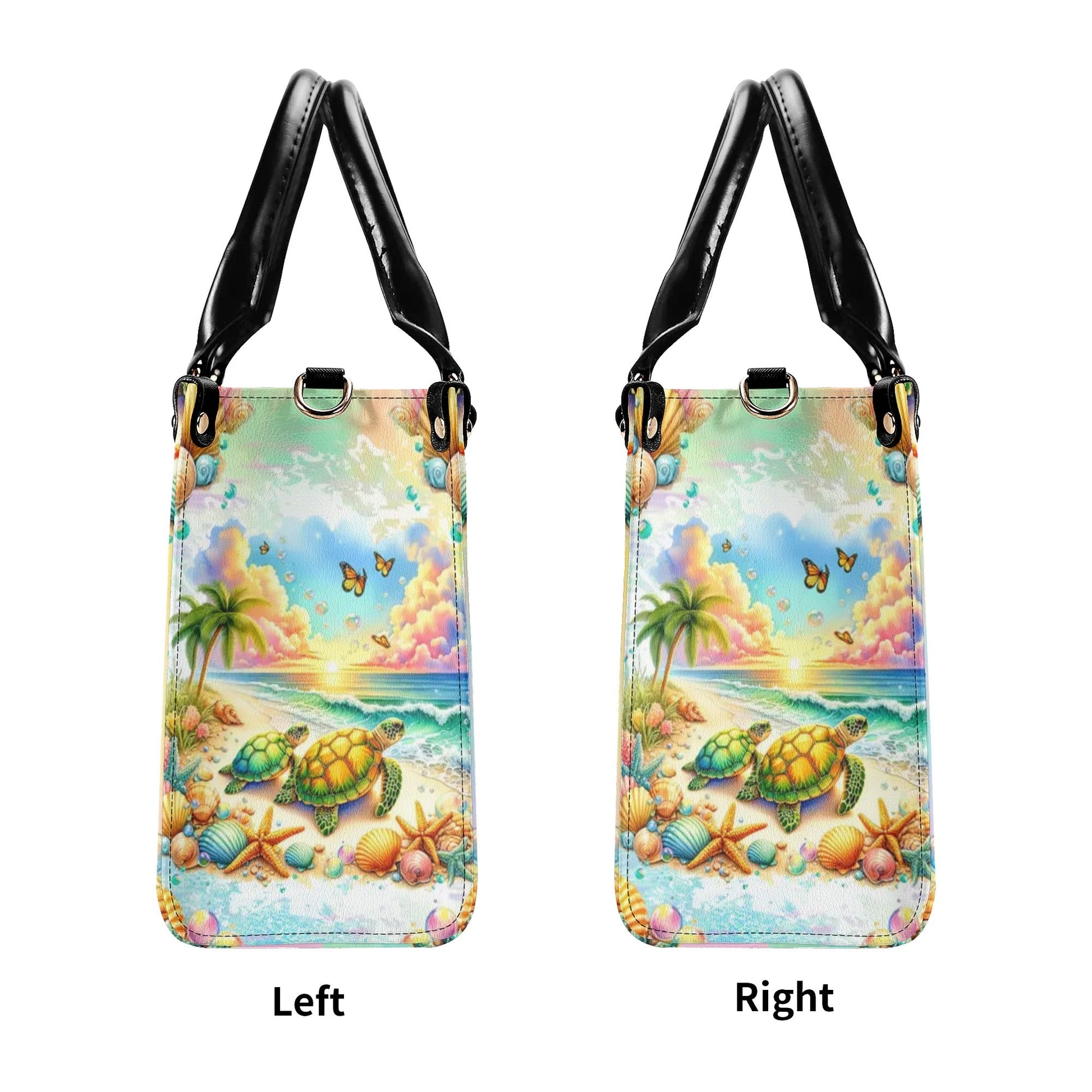 Bigcrowns SMELL THE SEA FEEL THE BREEZE TURTLE LEATHER HANDBAG Z2805245