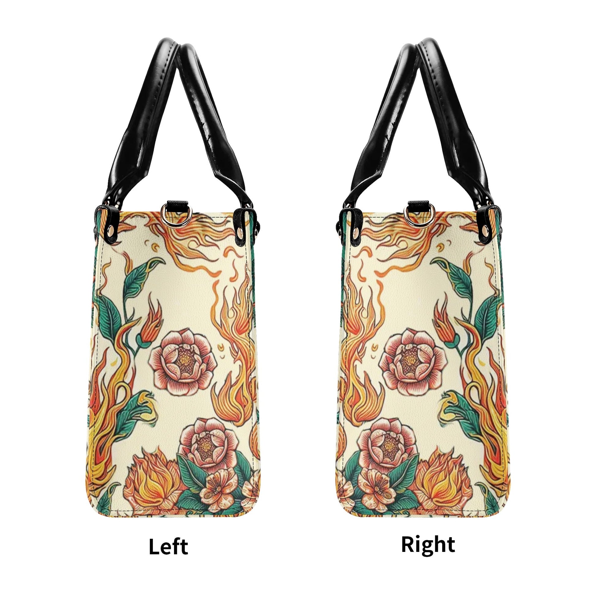 SKELETON FIRE ART LEATHER HANDBAG - TLNT1207243