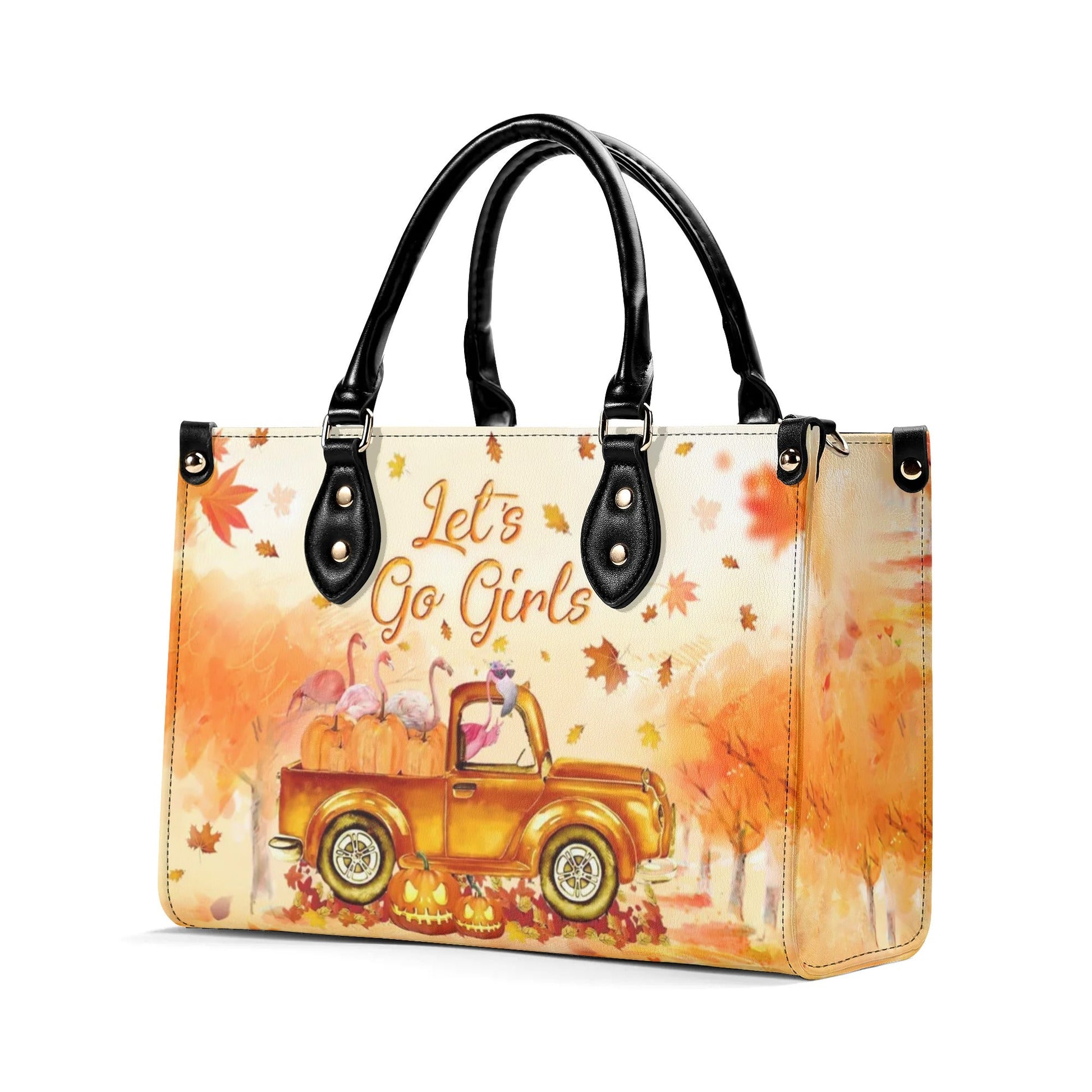 Bigcrowns LET'S GO GIRLS FLAMINGO LEATHER HANDBAG N0908244
