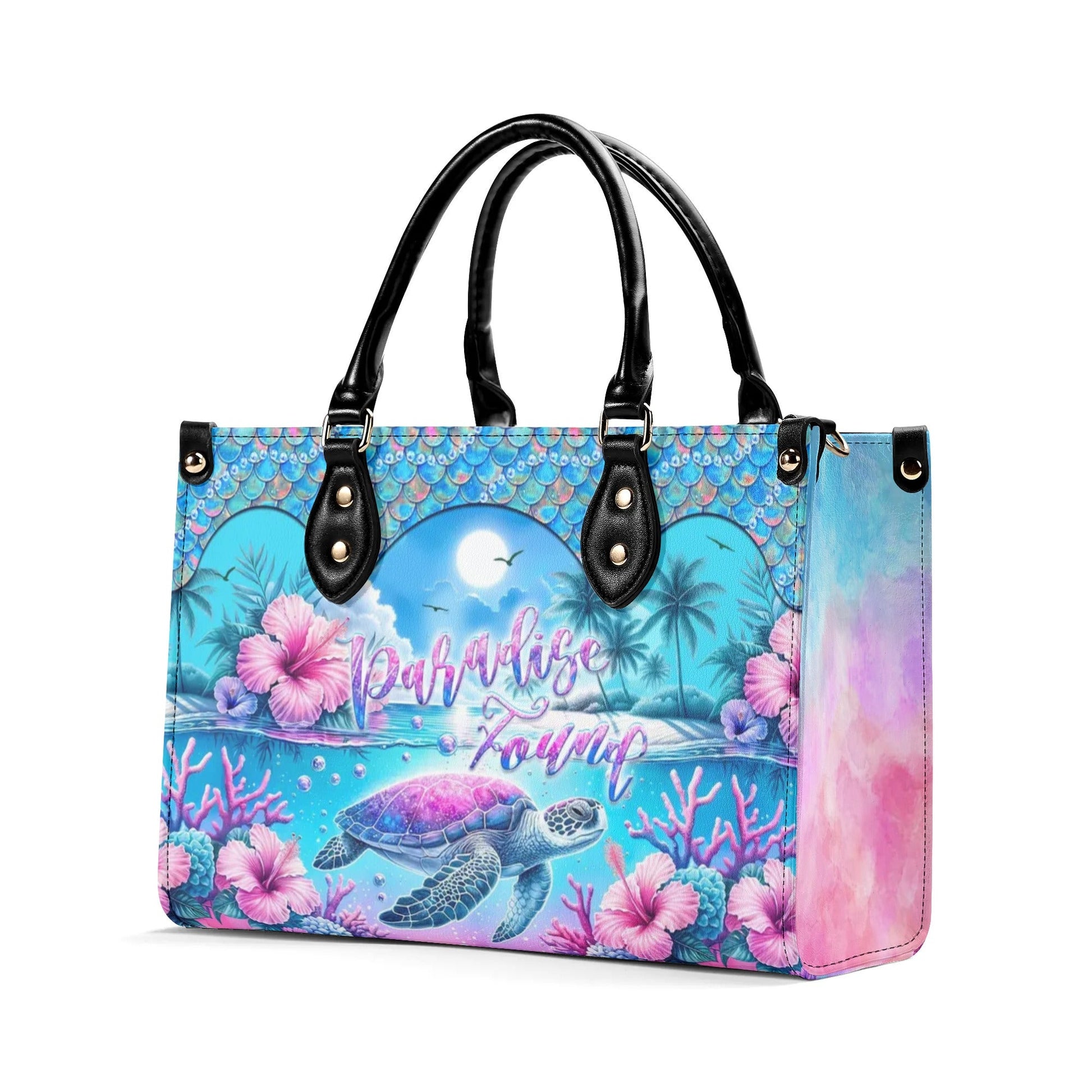 Bigcrowns PARADISE FOUND TURTLE LEATHER HANDBAG T2805244