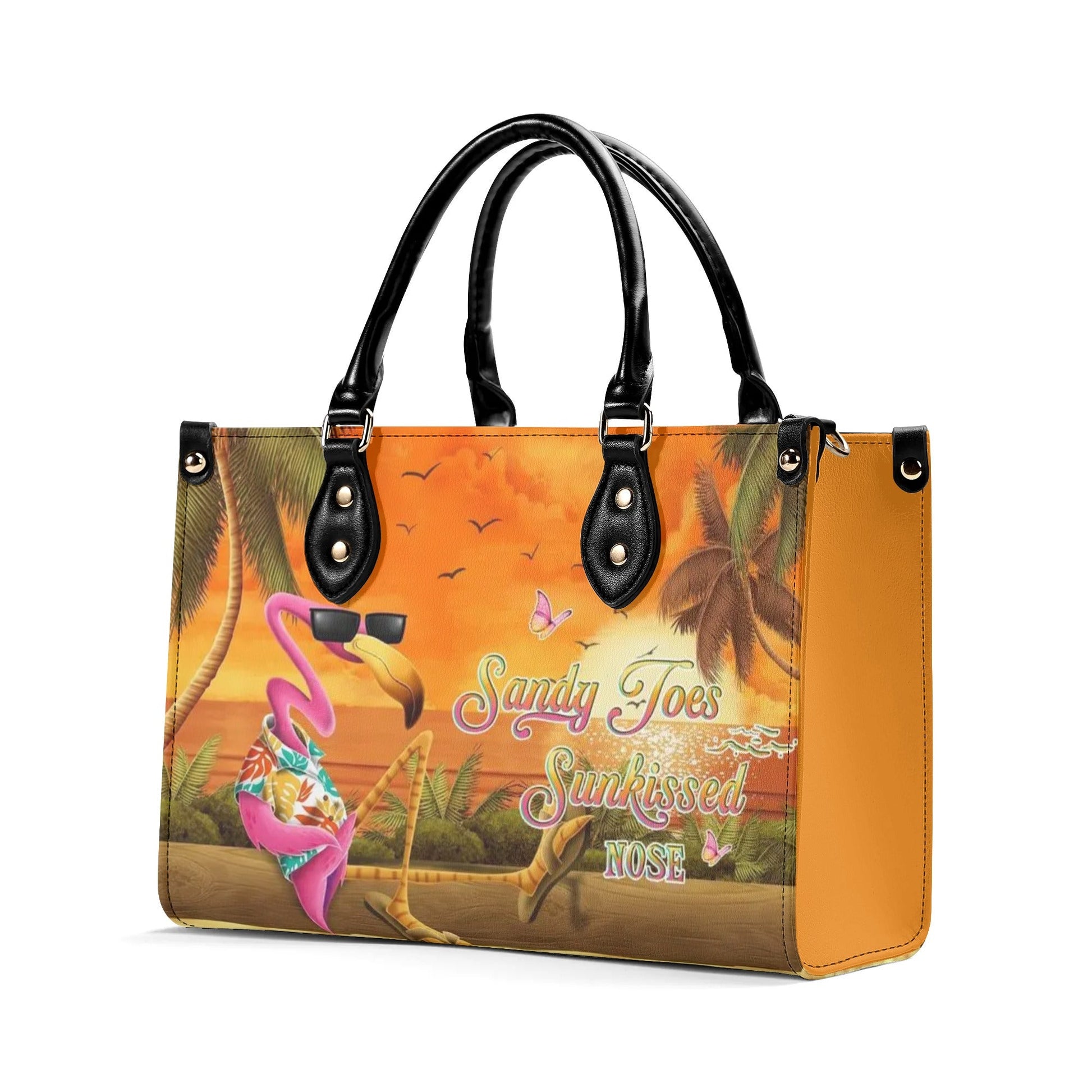 Bigcrowns SANDY TOES SUNKISSED NOSE FLAMINGO LEATHER HANDBAG YHKD2705241