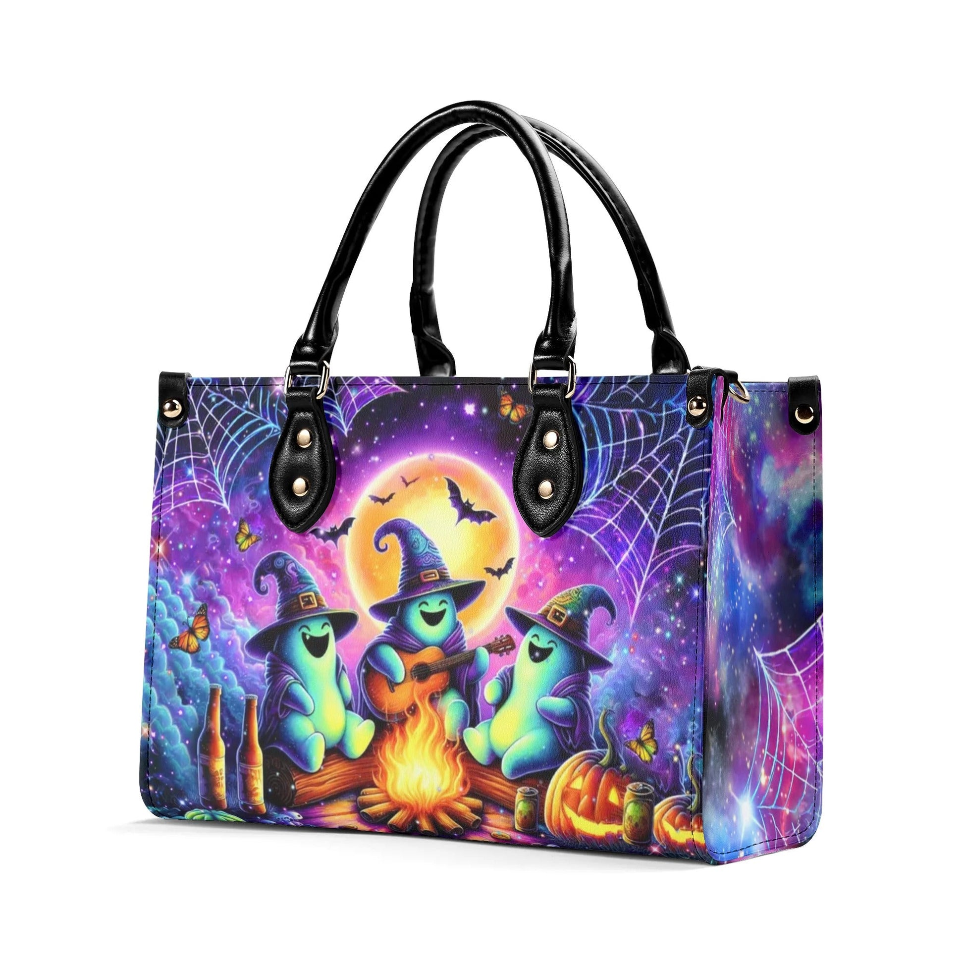 Bigcrowns CUTE GHOST CAMPING HALLOWEEN LEATHER HANDBAG T0808244