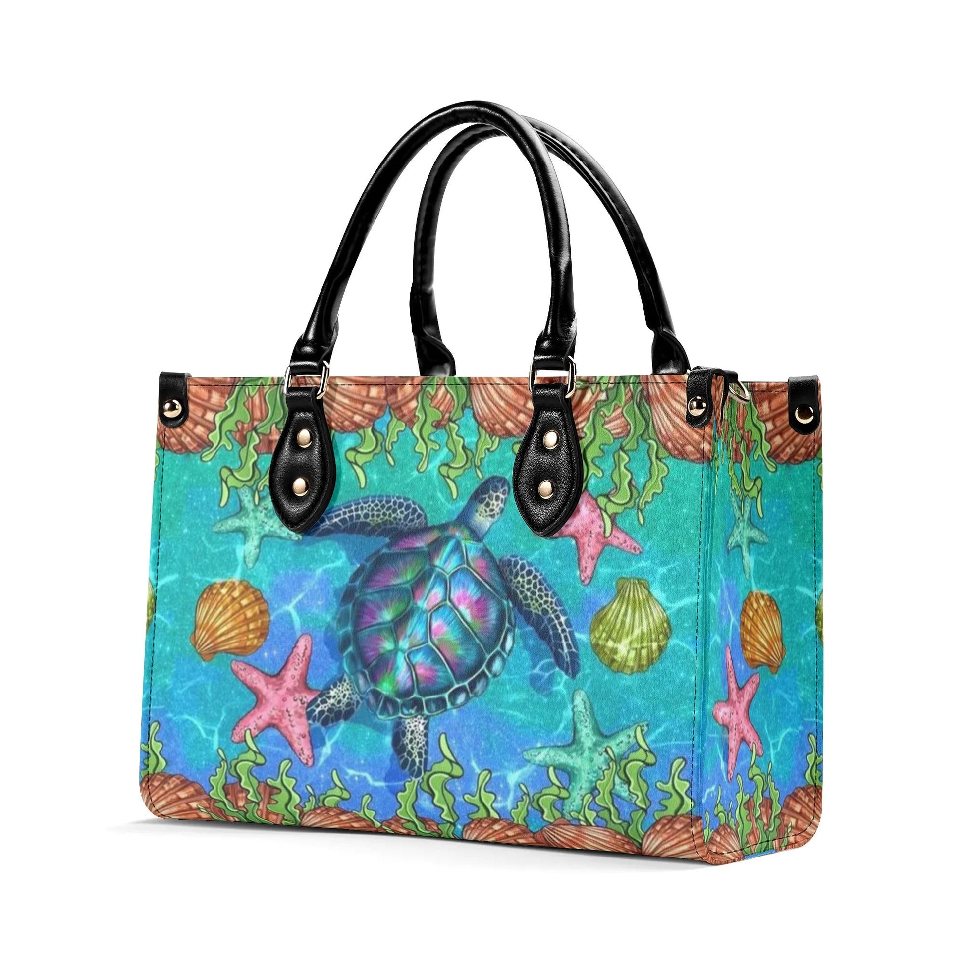 Bigcrowns TURTLE BEACH LEATHER HANDBAG YHKD0706241