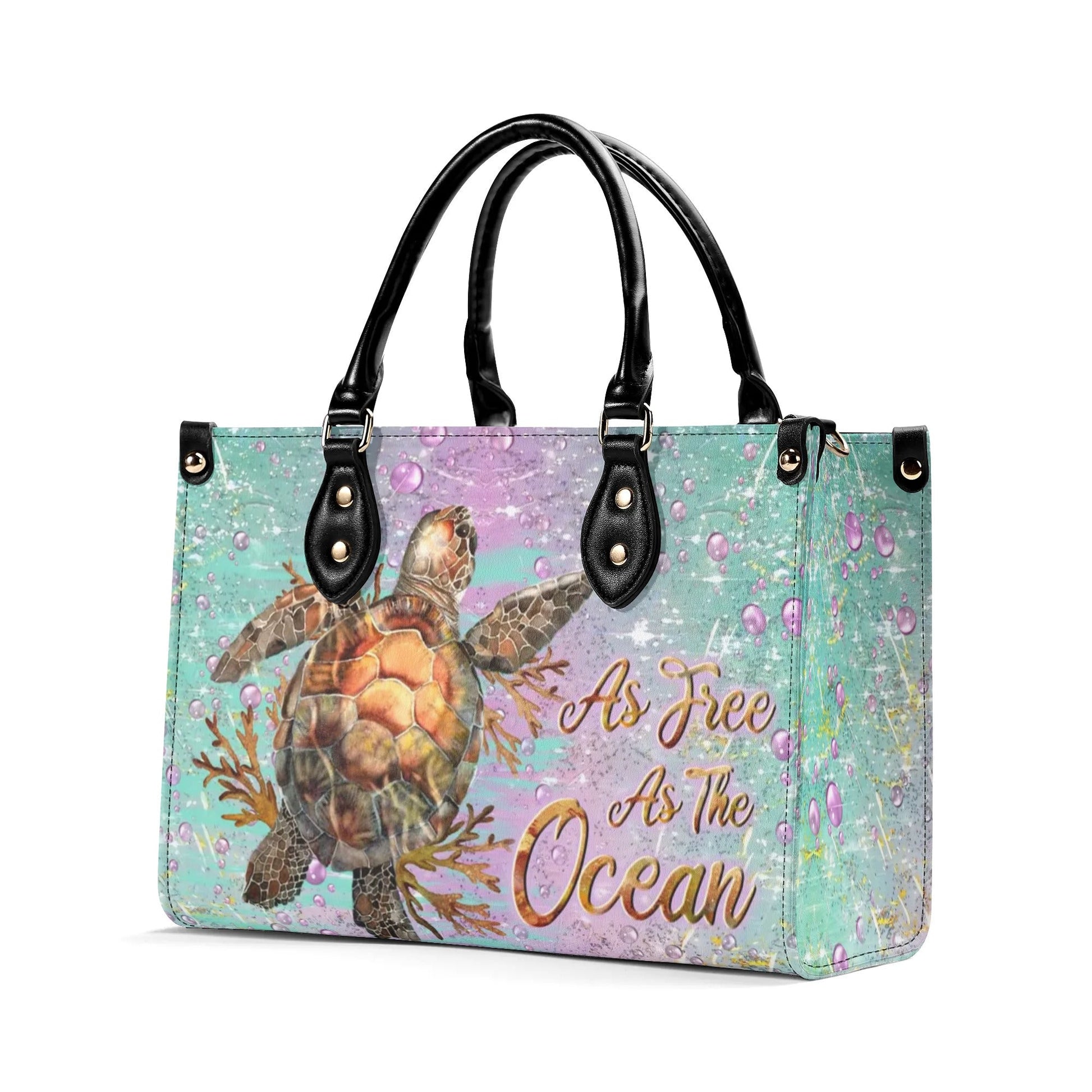 Bigcrowns AS FREE AS THE OCEAN LEATHER HANDBAG N0108244
