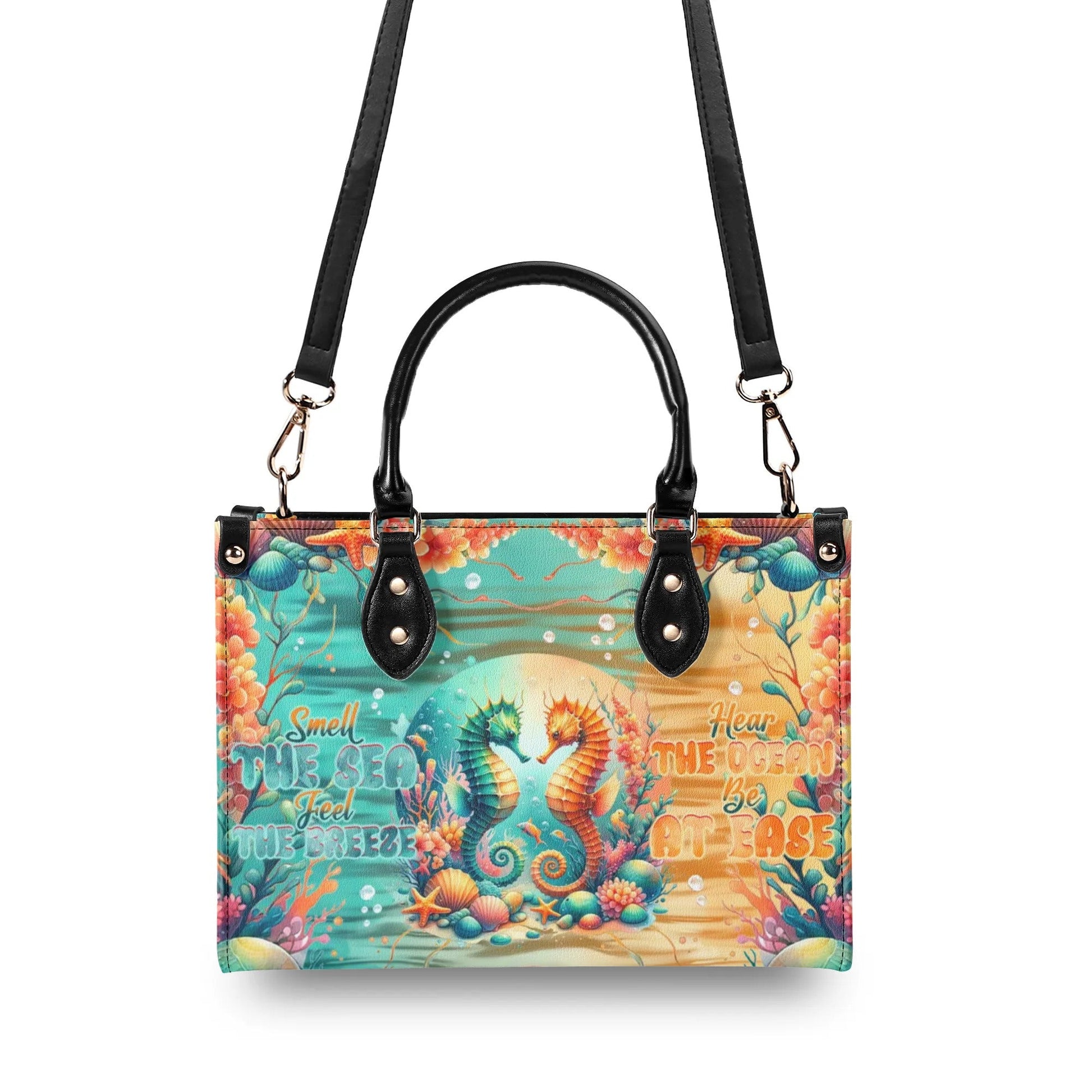 Bigcrowns SMELL THE SEA FEEL THE BREEZE SEAHORSE LEATHER HANDBAG T2407244