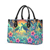 Bigcrowns SEA TURTLE FLOWER LEATHER HANDBAG Z1907244