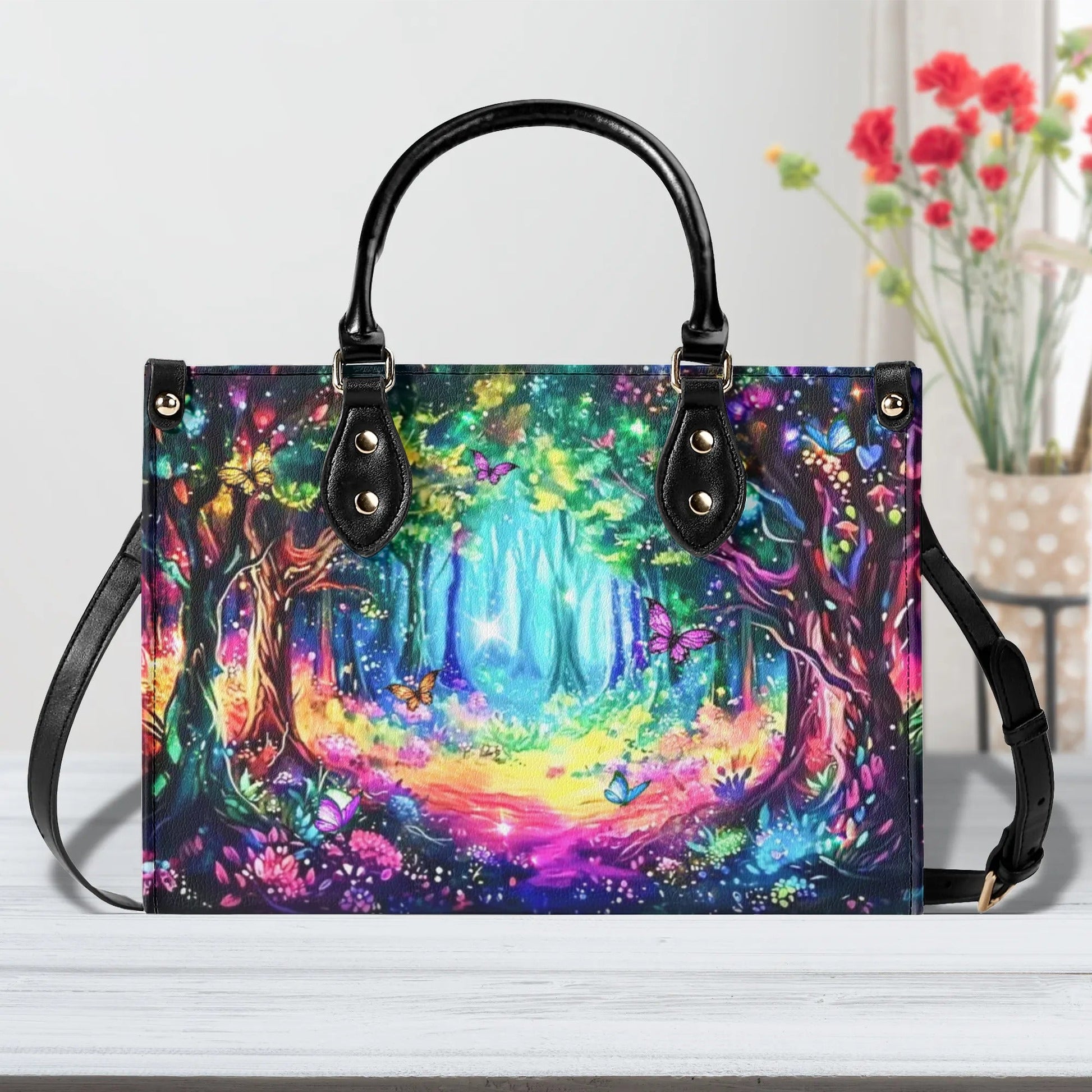 Bigcrowns FANTASY FOREST MAGICAL FOREST LEATHER HANDBAG T2708242