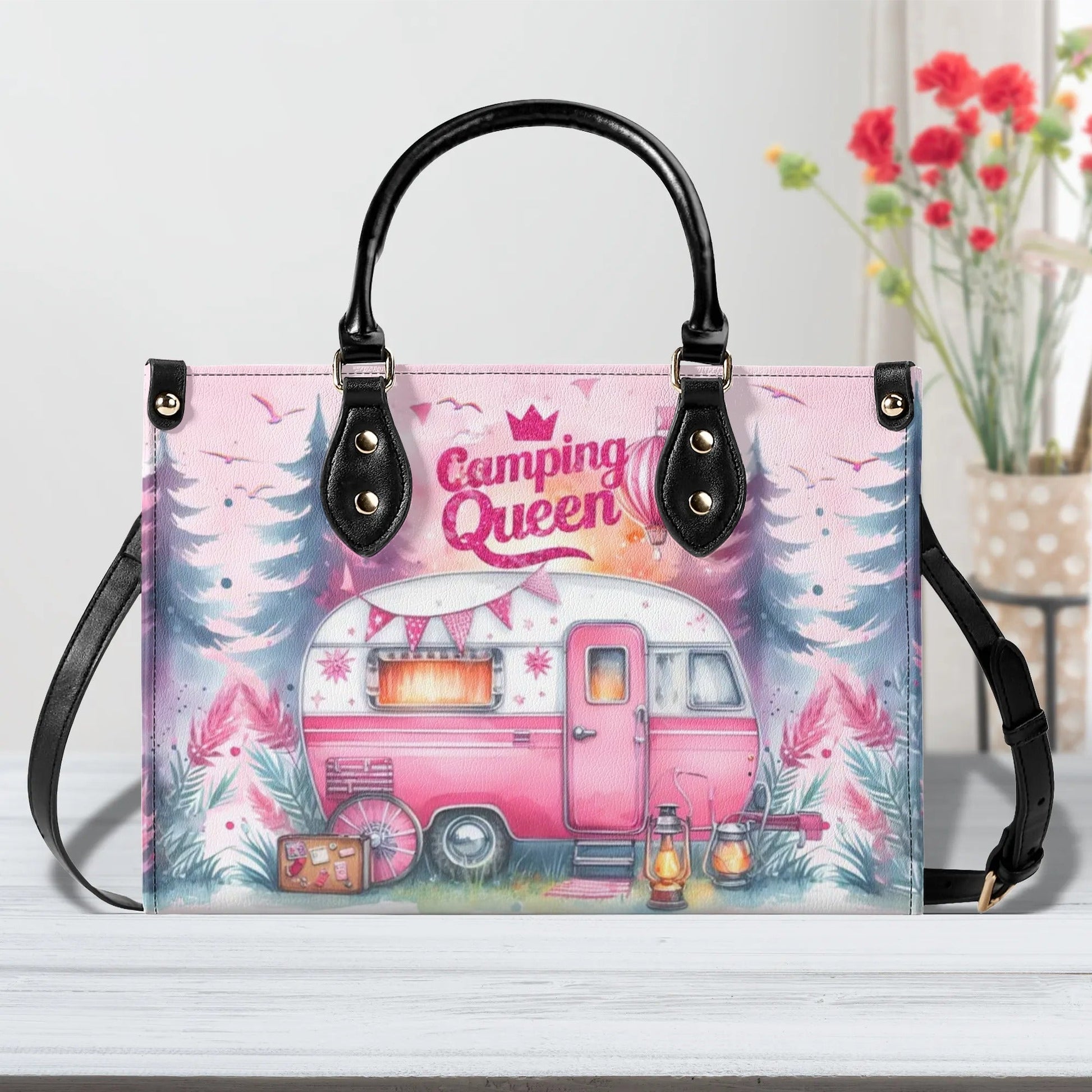 Bigcrowns CAMPING QUEEN LEATHER HANDBAG G1707244