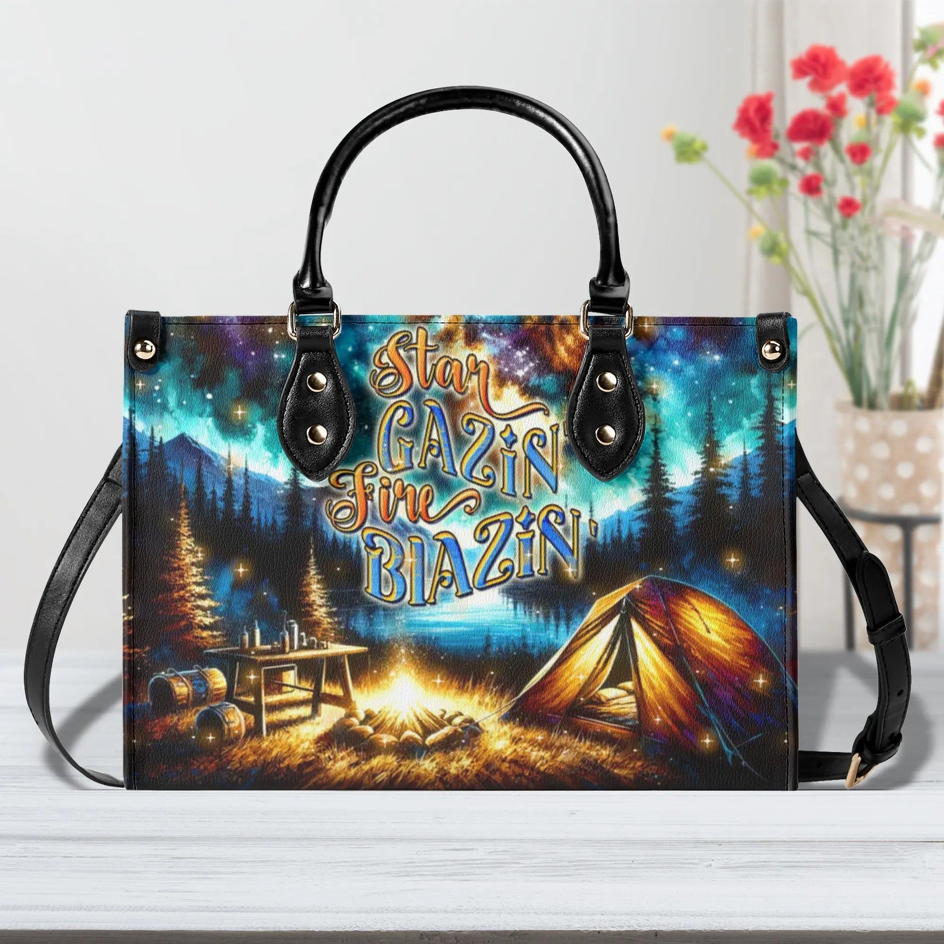 Bigcrowns STAR GAZIN' FIRE BLAZIN' LEATHER HANDBAG YHDU1807241