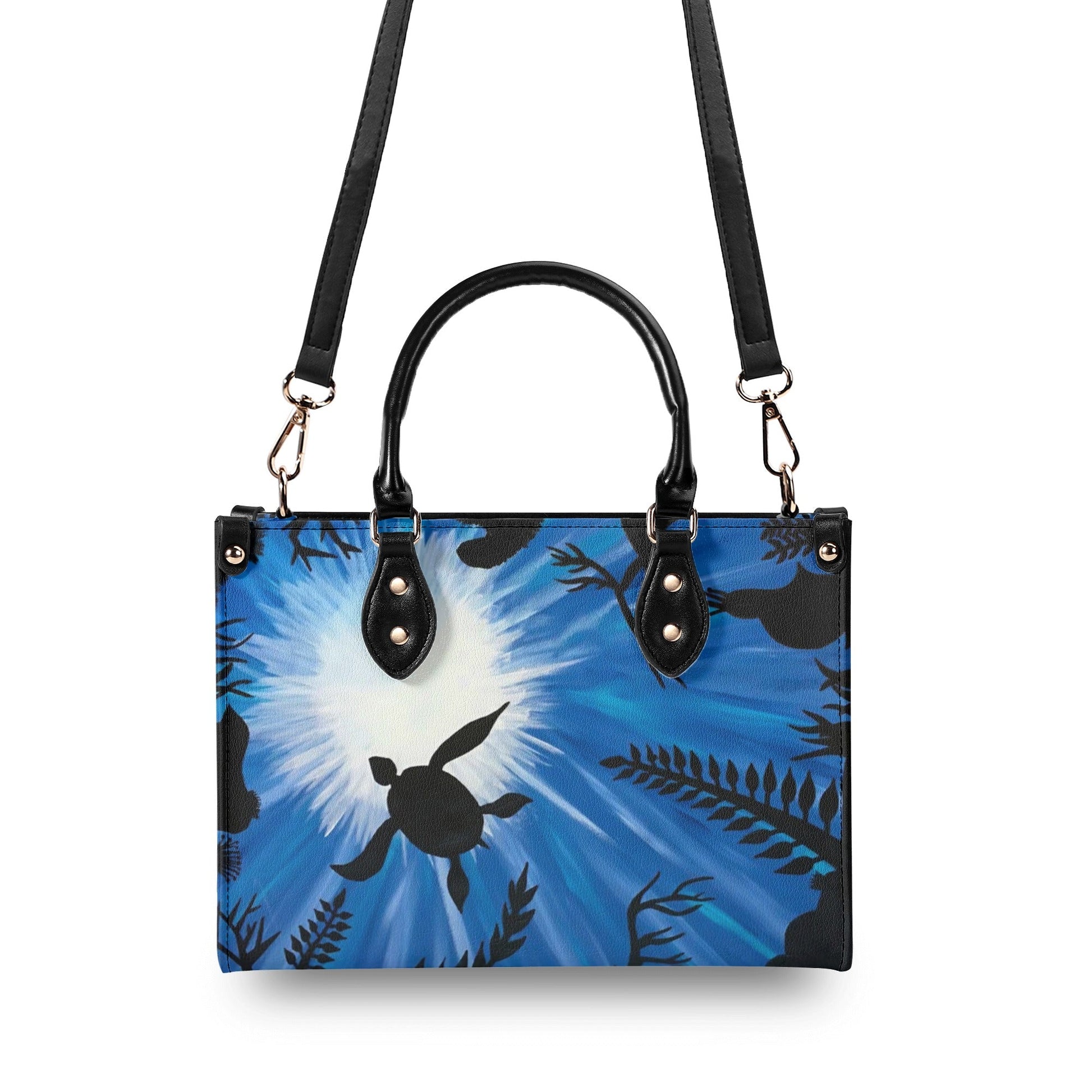 Bigcrowns TURLTE IN OCEAN LEATHER HANDBAG G1311244