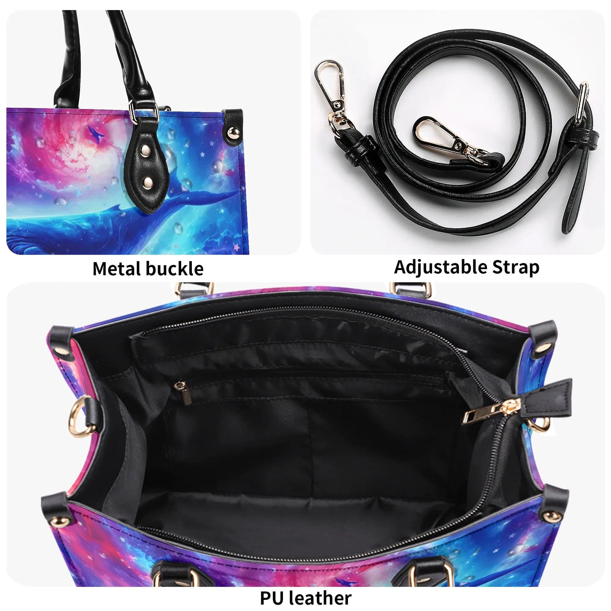 Bigcrowns THE OCEAN IS CALLING WHALE LEATHER HANDBAG N1906244