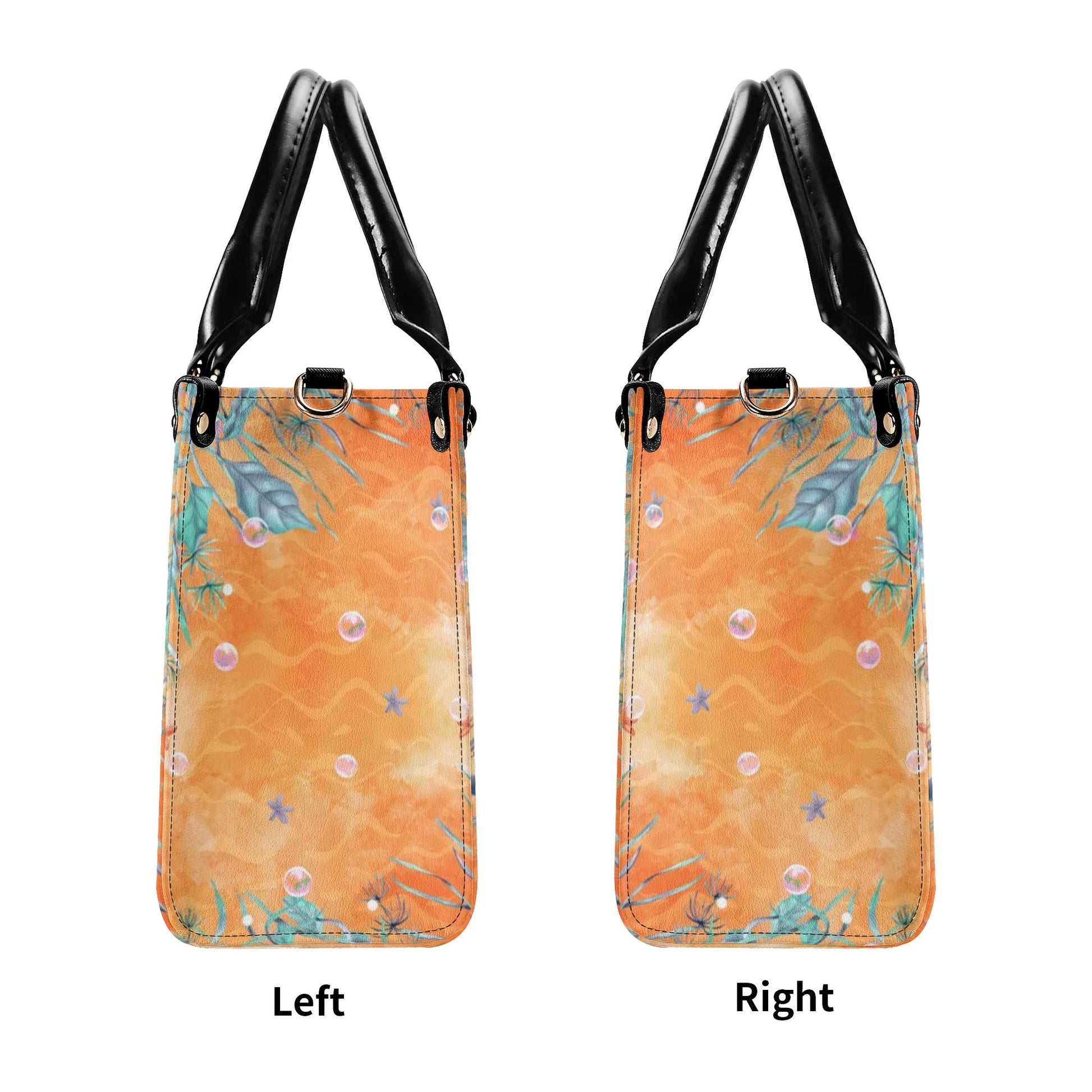 Bigcrowns SMELL THE SEA FEEL THE BREEZE TURTLE LEATHER HANDBAG TLPQ1308244