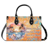 Bigcrowns SMELL THE SEA FEEL THE BREEZE TURTLE LEATHER HANDBAG TLPQ1308244