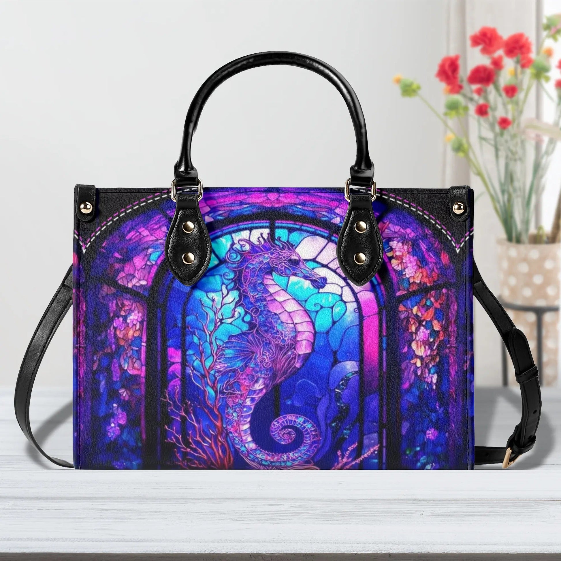 Bigcrowns GLOWING SEAHORSE LEATHER HANDBAG YHDU2006244