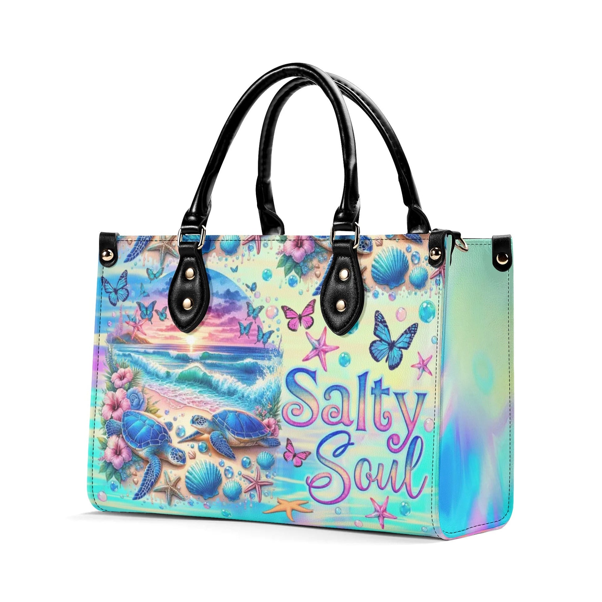 Bigcrowns SALTY SOUL TURTLE LEATHER HANDBAG O3007244