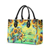 Bigcrowns LIFE IS BETTER WITH TURTLE SUNFLOWER LEATHER HANDBAG T2108244