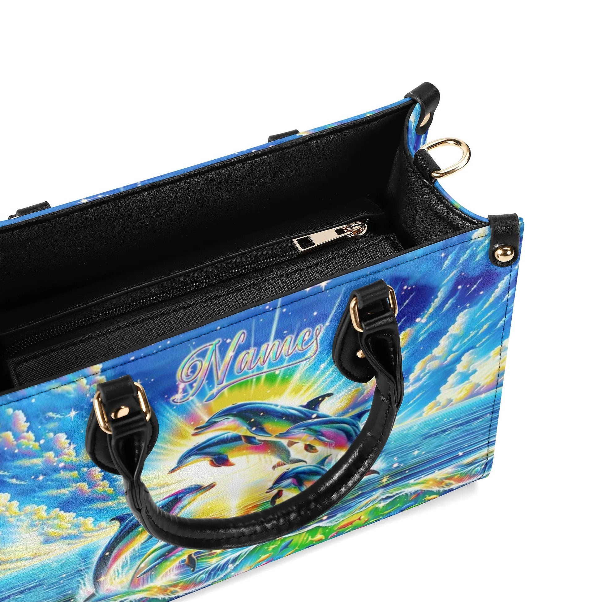 Bigcrowns COLORFUL DOLPHIN LEATHER HANDBAG T0708243