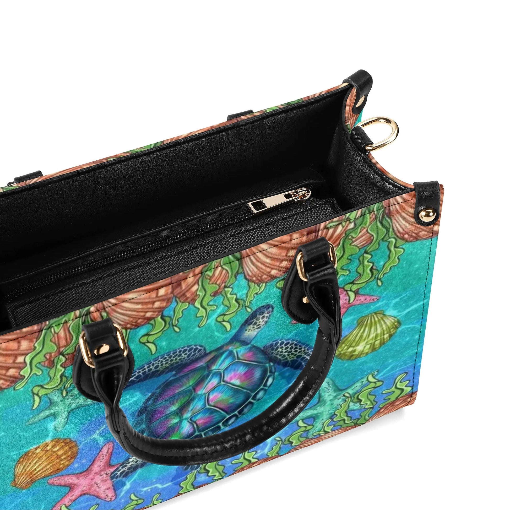 Bigcrowns TURTLE BEACH LEATHER HANDBAG YHKD0706241