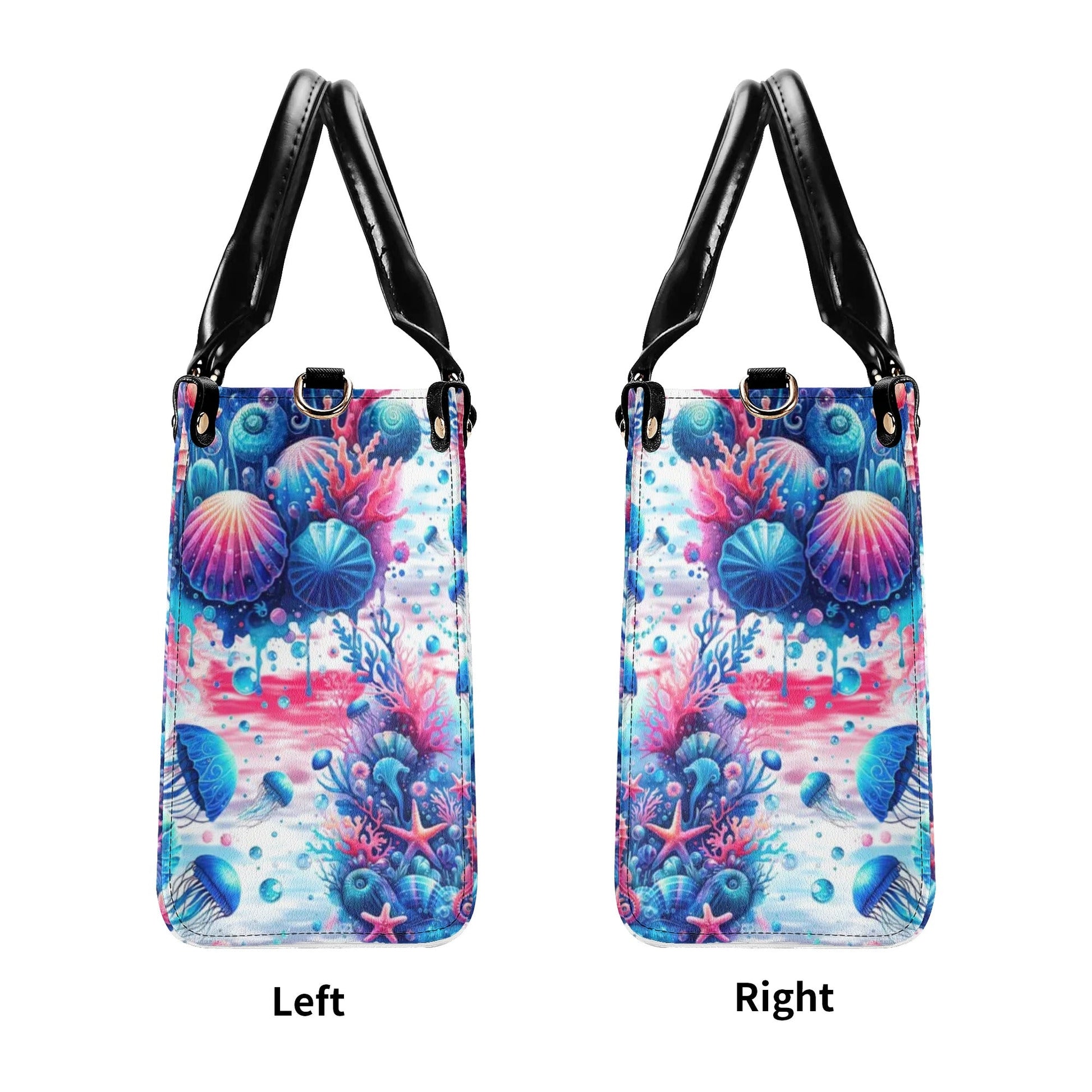 Bigcrowns SALTWATER HEALS EVERYTHING UNDERSEA LEATHER HANDBAG T1906245