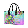 Bigcrowns SALTWATER HEALS EVERYTHING TURTLE LEATHER HANDBAG W3105243