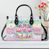 Bigcrowns DON'T WORRY BEACH HAPPY FLAMINGO LEATHER HANDBAG T2507243