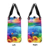 Bigcrowns AS FREE AS THE OCEAN TURTLE SUNFLOWERS LEATHER HANDBAG T1507241