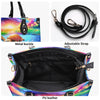Bigcrowns AS FREE AS THE OCEAN TURTLE SUNFLOWERS LEATHER HANDBAG T1507241