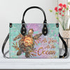 Bigcrowns AS FREE AS THE OCEAN LEATHER HANDBAG N0108244